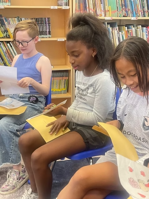 Classroom exchange activity at Norma Coombs School