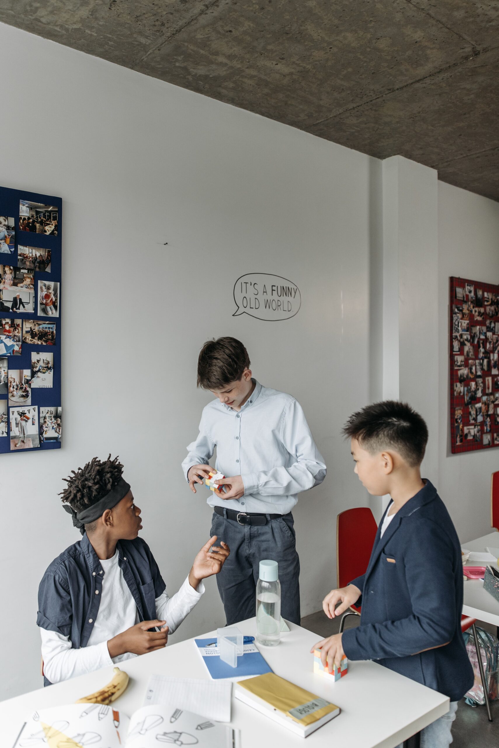 Students participating in an international youth exchange